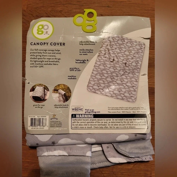 🛍Go Grey‎ Clouds Canopy Car Seat Cover - Picture 2 of 2